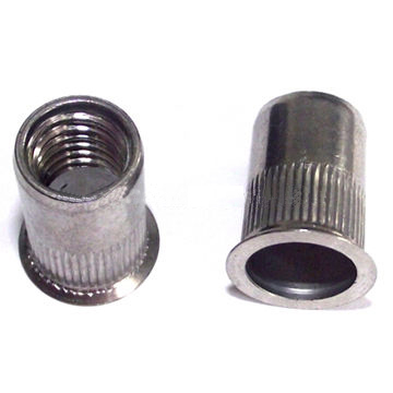 Knurled rivet with flat head knurled body through hole for sheet metal from Shenzhen manufacturer
